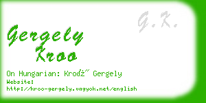 gergely kroo business card